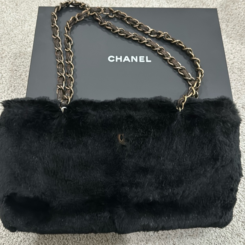 Chanel fur bag